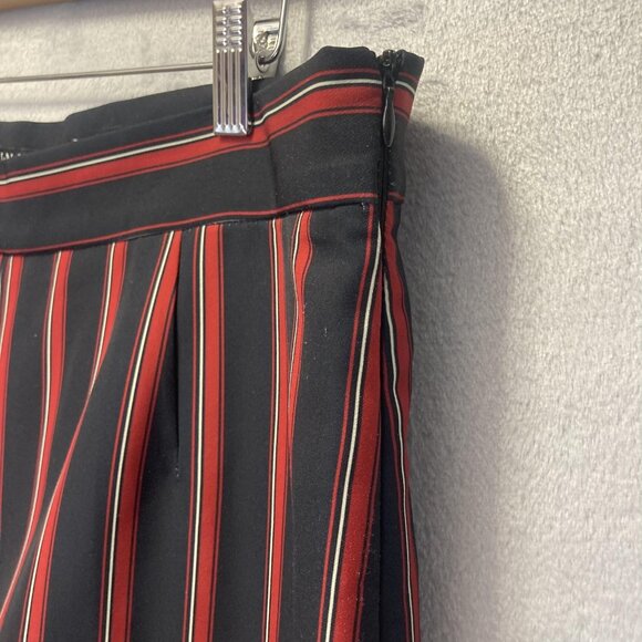 Insight Wide Leg Pants Womens 16 Navy Red Stripe High Rise Stretch Flowy Office - Picture 10 of 15